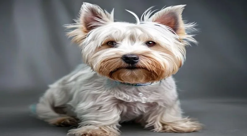 Westie in vliegtuig reistas